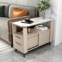 yj stone plate side table light luxury living room sofa side cabinet side cabinet side cabinet movable small corner table