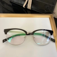 super sung s1050 optical eyeglasses for unisex retro style anti blue light lens plate titanium plank oval full frame with box