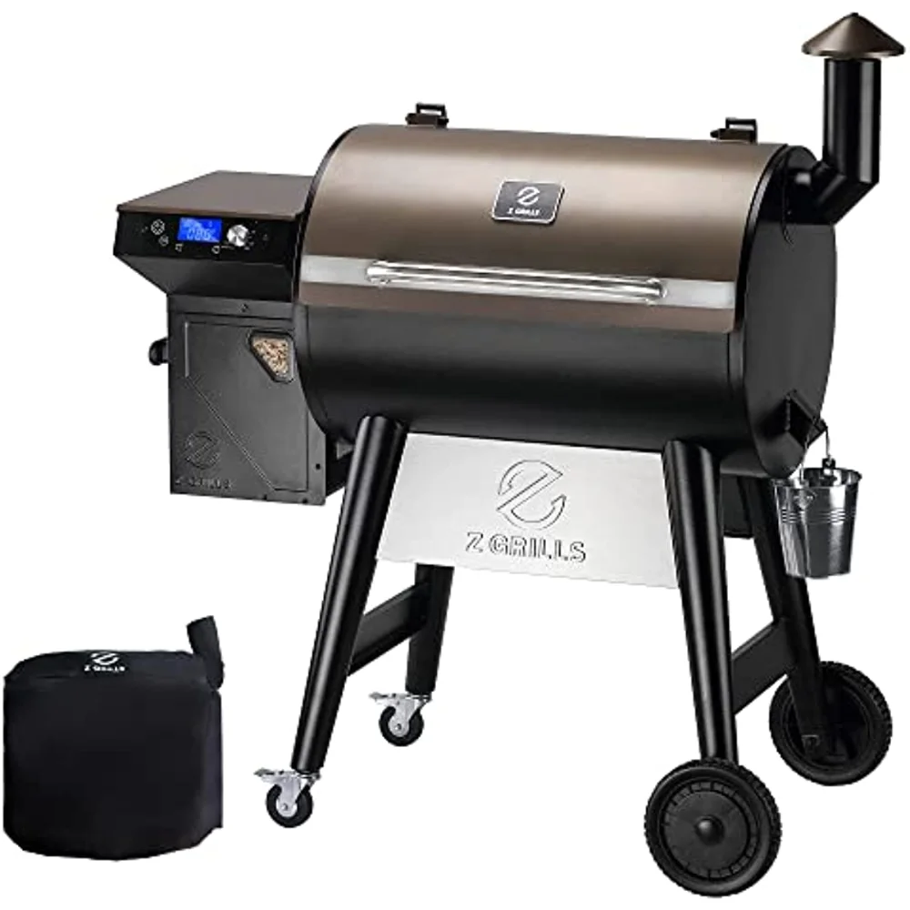 

Z GRILLS Wood Pellet Grill Smoker with PID Controller, 700 Cooking Area, Meat Probes, Rain Cover for Outdoor BBQ, 7002C