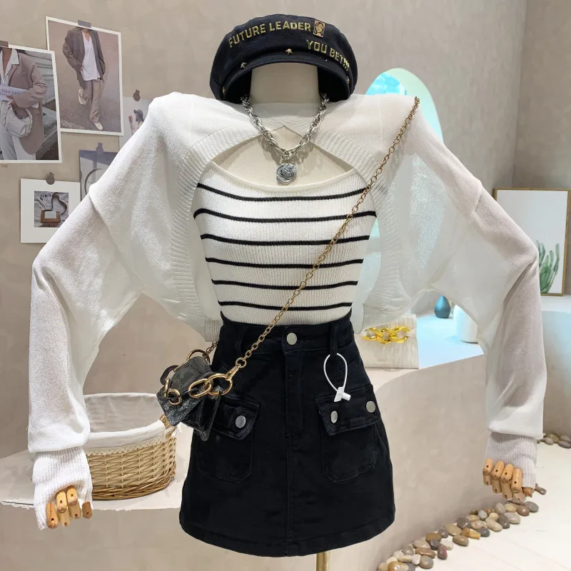 

Женская трикотажная блузка с длинным рукавом, свободного покроя