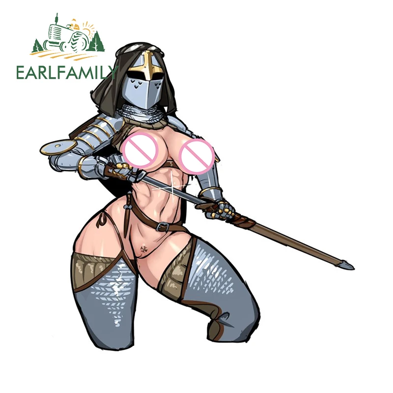 

EARLFAMILY сексуальный средневековый рыцарь толстые автомобильные наклейки аниме окклюзия царапин наклейки автомобильные аксессуары ATV этикетка граффити декор