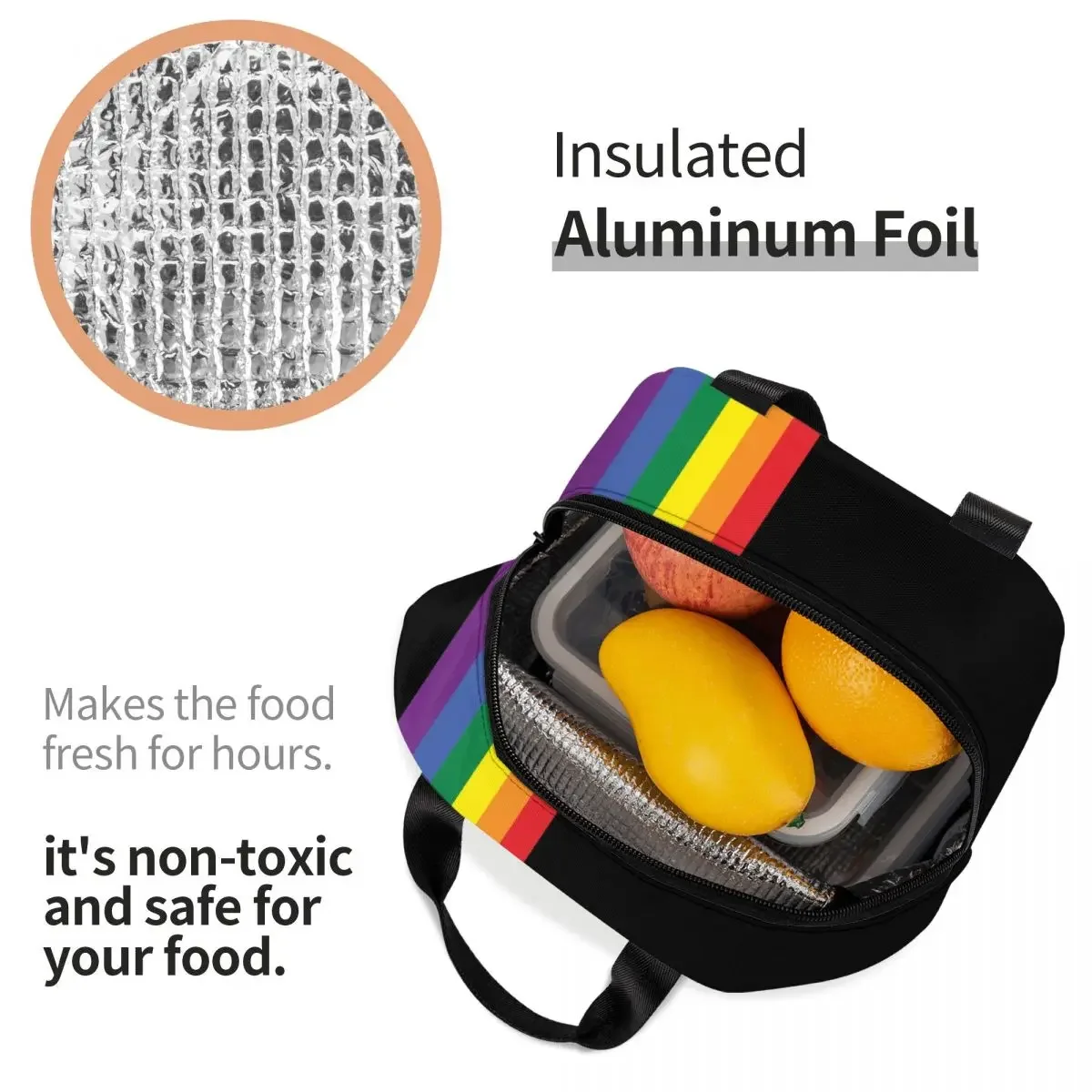 ЛГБТ-лента теплоизолированная сумка для завтрака GLBT переносная геев лесбиянок