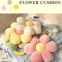 stuffed six petal flower cushion girly room decor sunflower pillow bay window pink flower setting for kids bedroom seat pillow