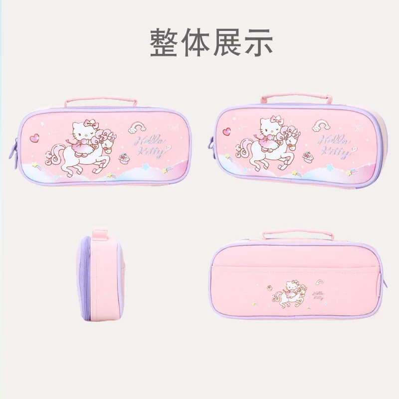 Hello Kitty Children's Pencil Case Primary School Stationery Box Cute Large Capacity Cartoon Portable Stationery Case Pencil Bag