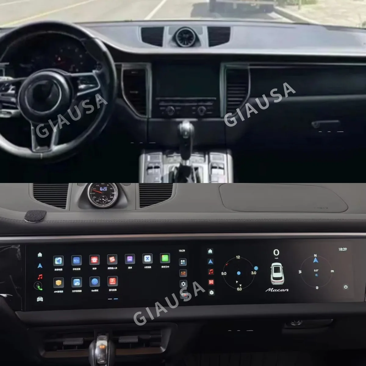 24 6-дюймовый автомобильный радиоприемник для Porsche Macan 2014-2017 Android длинная полоса