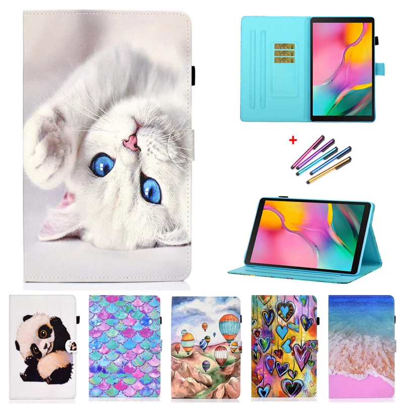 For Samsung Galaxy Tab A7 2020 Case Panda Cat Pattern Shell Funda For Galaxy Tab A8 2021 2022 A 7 A7 Lite 8.7 2021 Tablet Case