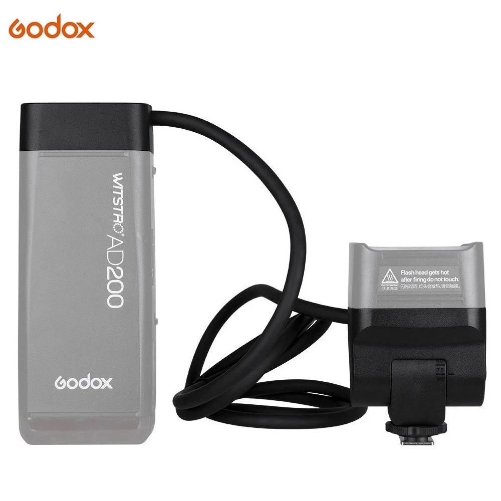 

Godox EC200 1.85m Hot shoe Remote Separation Extension Head Flash for Godox AD200 Flash