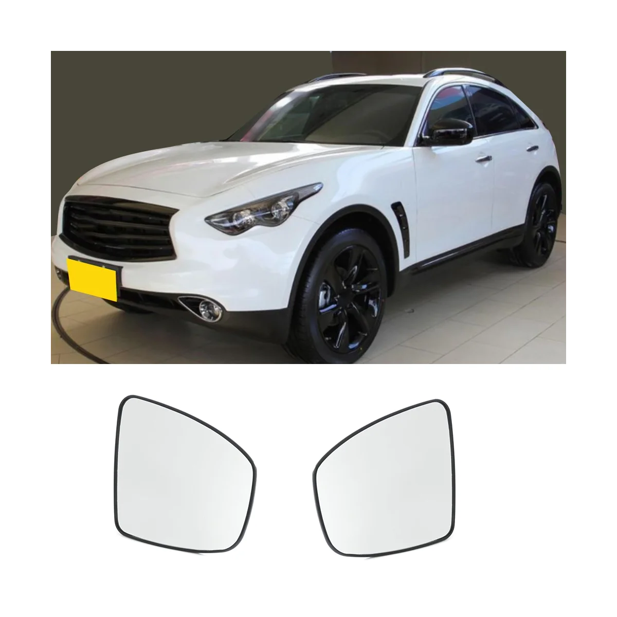 1 пара боковых зеркал двери с подогревом и подложкой для Infiniti QX50 QX70 96365-1AA0B 96366-1AA0B