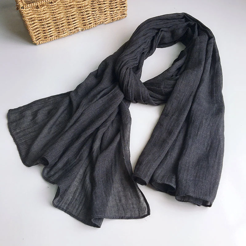 

2022 new solid color scarf ladies turban scarf gray22