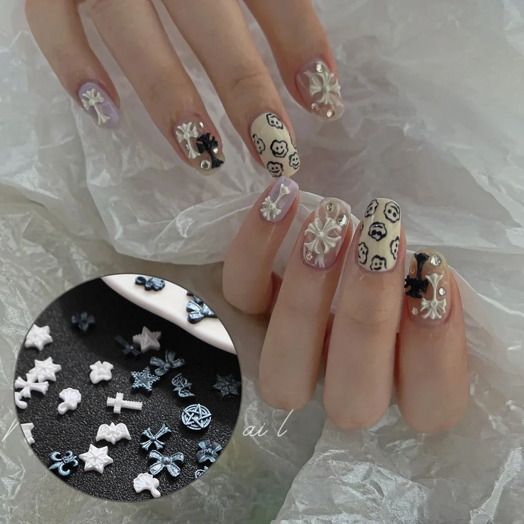 

Новые черно-белые искусственные бриллианты из смолы с плоской задней стороной