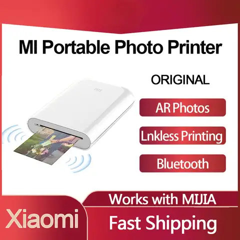 Портативный мини-Карманный фотопринтер Xiaomi Mijia MI, комплект Bluetooth-принтера, беспроводной Bluetooth-термопринтер Bt для Мобильный телефон
