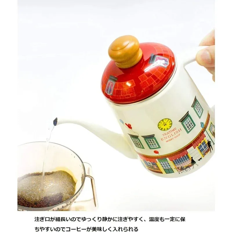Эмалированный чайник FUJIHO (Япония) для газовых и индукционных плит, универсальный, для кофе и чая (art.: 3920d86defd73) - 3920d86defd73