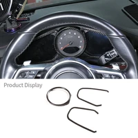 for porsche cayenne 2018 2020central speed display trim frame real carbon fiber car indicator display panel interior accessories