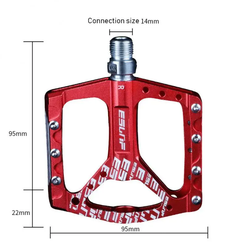 

Bicycle Pedals 14mm Thread BMX MTB Bike Pedal Aluminum Alloy Anti-slip Nail Cleats Pedal Bicycle Footrest Accessories Universal