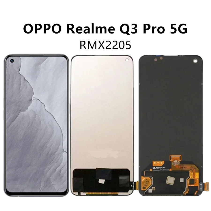

AMOLED/TFT 6,43 дюймов для OPPO Realme Q3 Pro 5G ЖК-экран сенсорный экран цифровой преобразователь в сборе Замена RMX2205 LCD