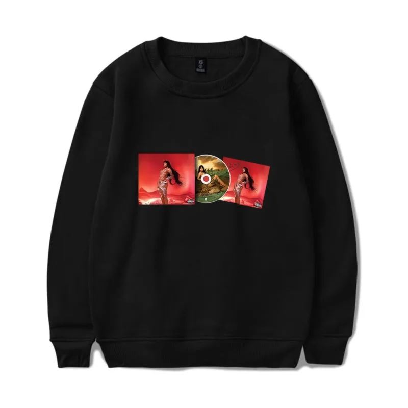 Толстовка Shenseea Merch Around the World Tour 2025 с круглым вырезом и длинными рукавами модный