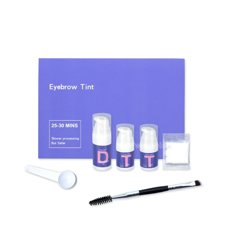 

Professional Brow Tinting Kit Eyebrow Color that Fills Brows Light Dark Brown Brow Tinting Kit Set Long Lasting Coloring