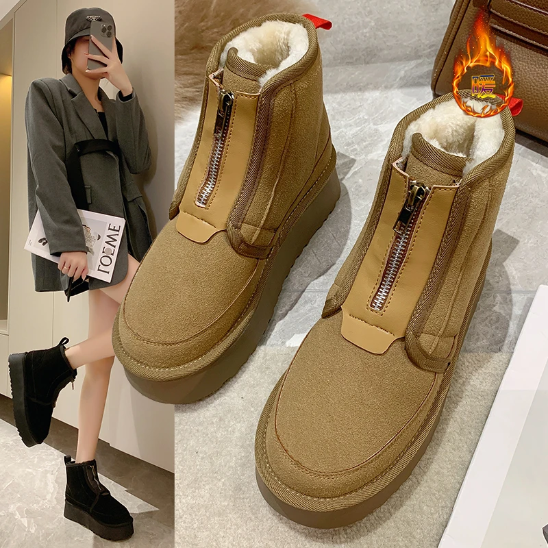 

Новинка 2023, женская теплая обувь, женские зимние сапоги, меховые сапоги, женская повседневная обувь, женская удобная женская обувь