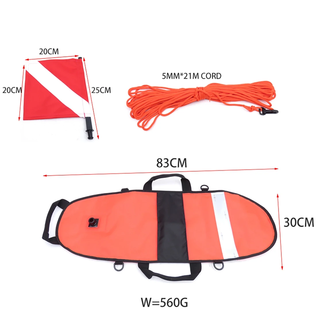 Надувной торпедный буй для подводной охоты сигнальный поплавок подводного
