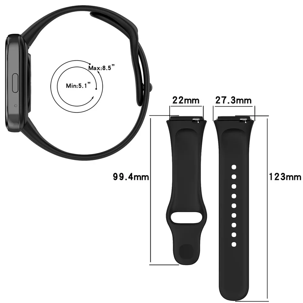 Фото Ремешок для Xiaomi Redmi Watch 3 Active 3 Lite, спортивный силиконовый сменный ремешок, браслет для Redmi Watch 3 Active №5