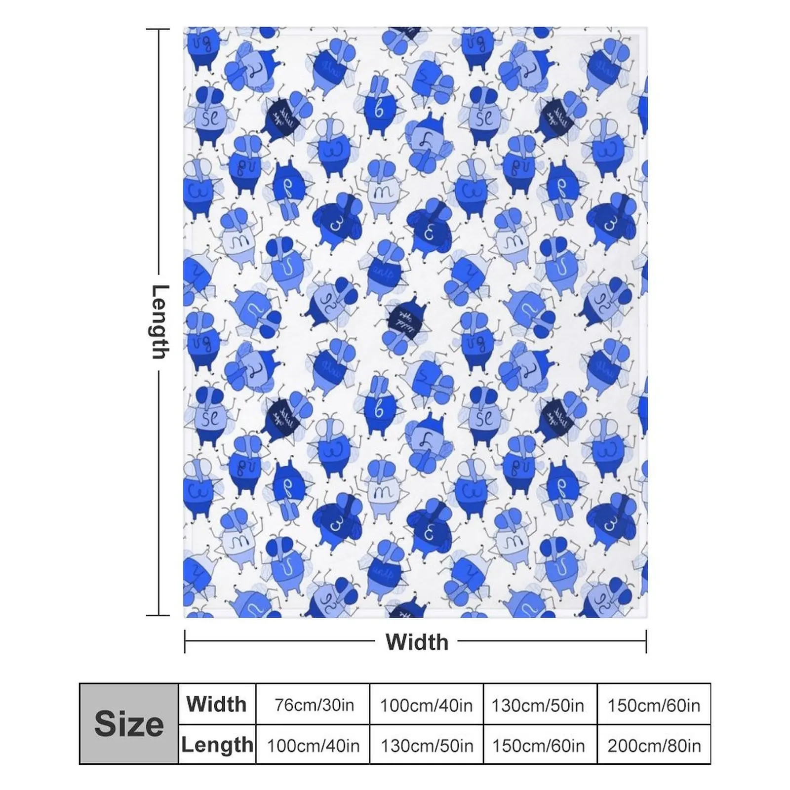 Милое одеяло Drosophila Melanogaster Mutants в Gzhel идеи подарков на день Святого Валентина