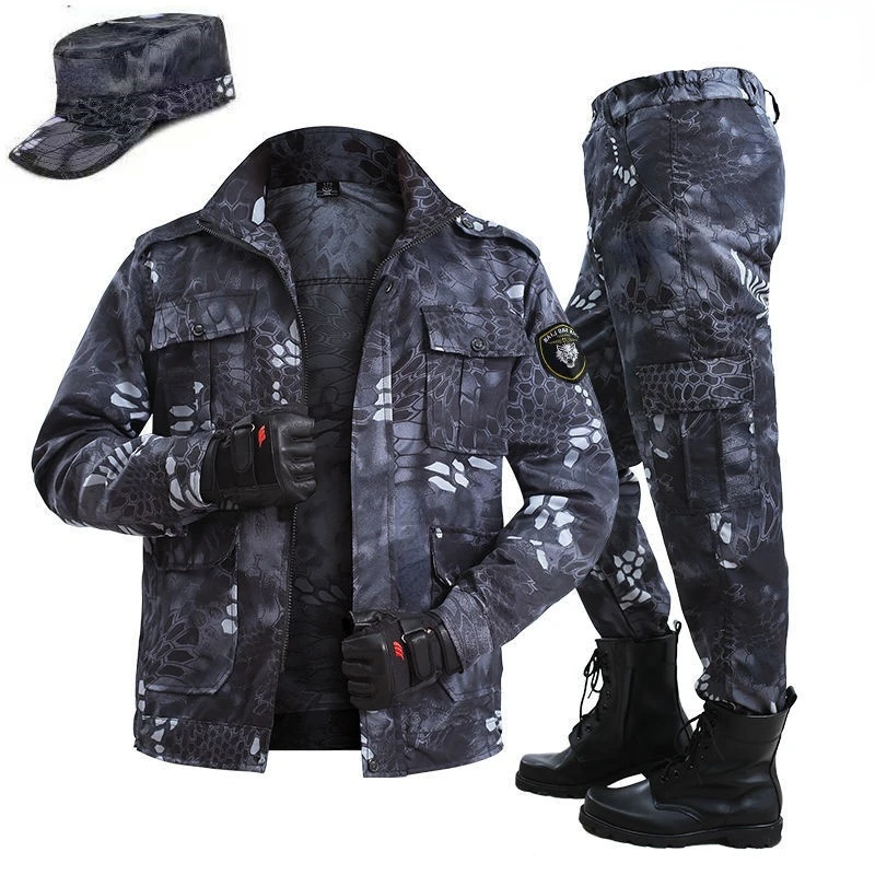 New Men's Tactical Fishing Suits Spring Camouflage Durable Thermal Work Clothing Autumn Outdoor Sports Windproof Hiking Jackets 2
