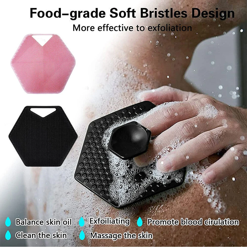 

Щетка для головы и тела 2 в 1, кожа головы, сухой и влажный массажер, силиконовый инструмент премиум-класса для макияжа