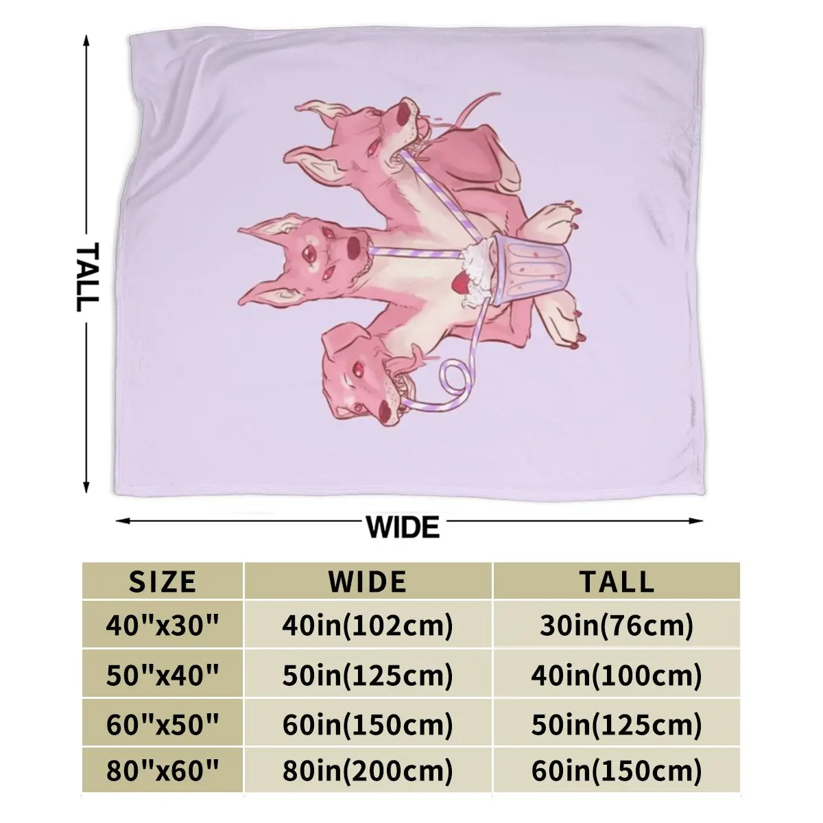 Strawberry Cerberus Ультрамягкое одеяло из микрофлиса