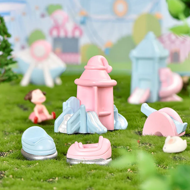 

Playground Micro Landscape Ferris wheel slide Trojan Gardening Resin Ornaments Rome Desk Decor Diy Crafts Gifts Toy Accessories