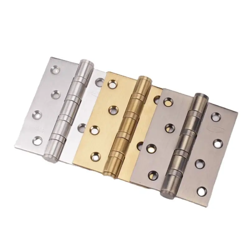 

High Quality Strong Thickness 3.0mm Hinge 4 Inches Flat Open Butt Stainless Steel Ball Bearing Hinge For Door And Window