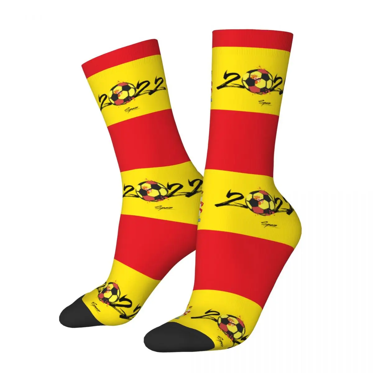 

Испанские футбольные носки 2022 World, мужские и женские супер мягкие Смешные счастливые носки в стиле Харадзюку, подарки на Рождество