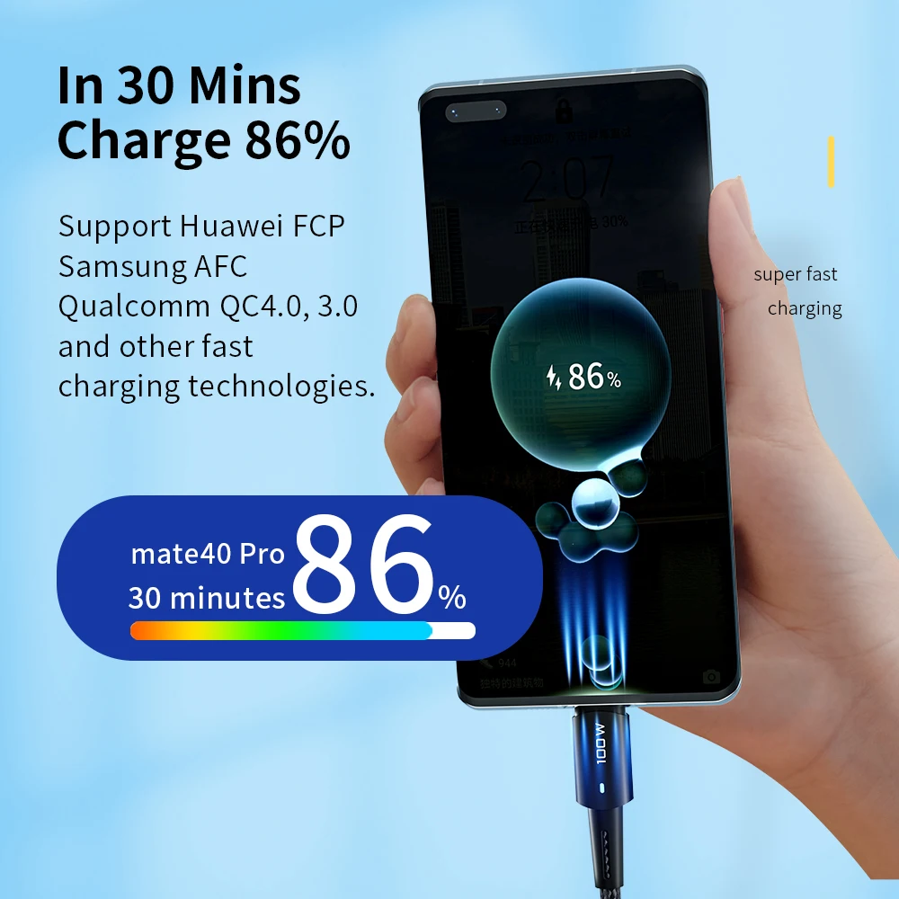 Essager USB C To Type Cable PD100W 60W Fast Charge Mobile Cell Phone Charging Cord Wire For Xiaomi Samsung Huawei Macbook iPad |