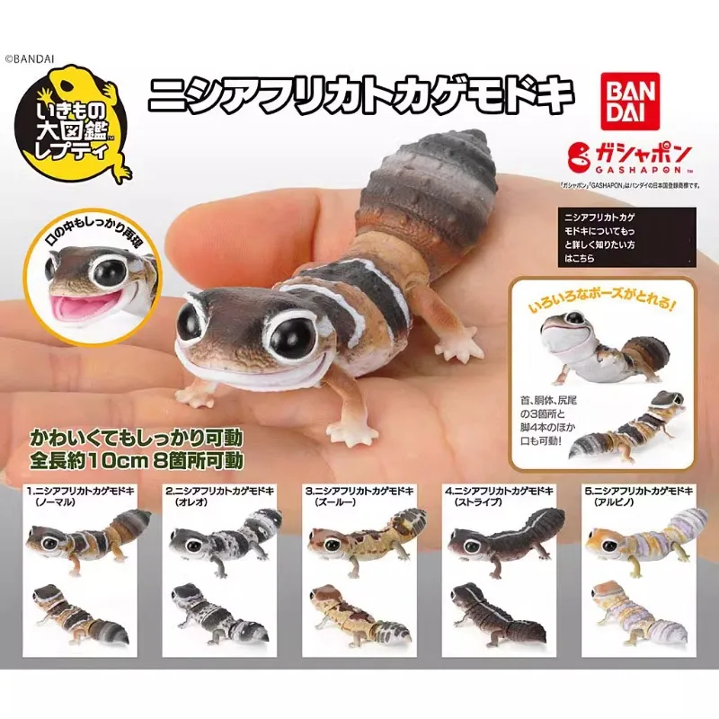 BANDAI биографическая энциклопедия фигурка леопарда толстый хвост ящерица