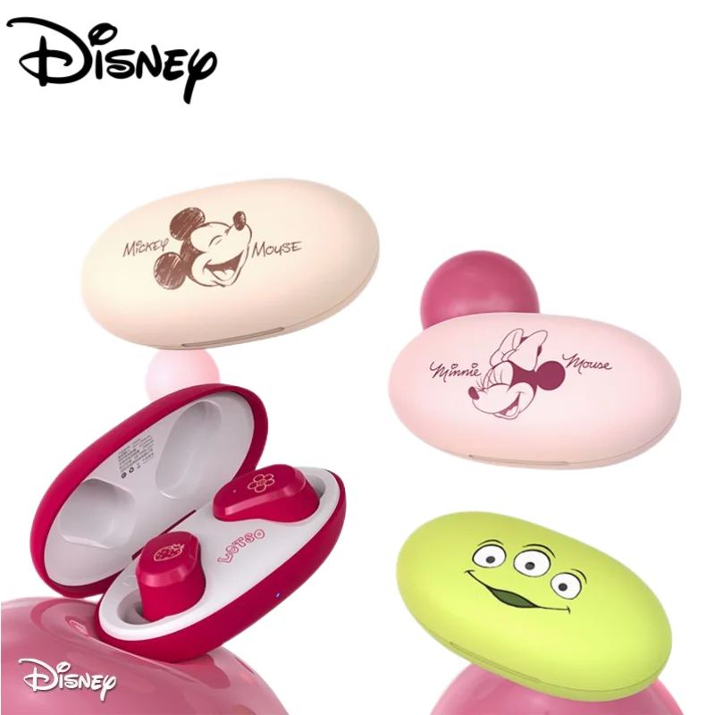 

Disney new animation peripheral cartoon picture kawaii strawberry bear cute noise-canceling bluetooth headset ins gift wholesale