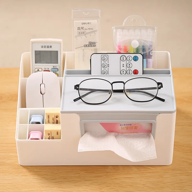 

Creative New Tissue Box with Mobile Phone Stand Desk Surface Debris Storage Box Bedroom Cosmetic Storage Box Draw Paper Box Gift