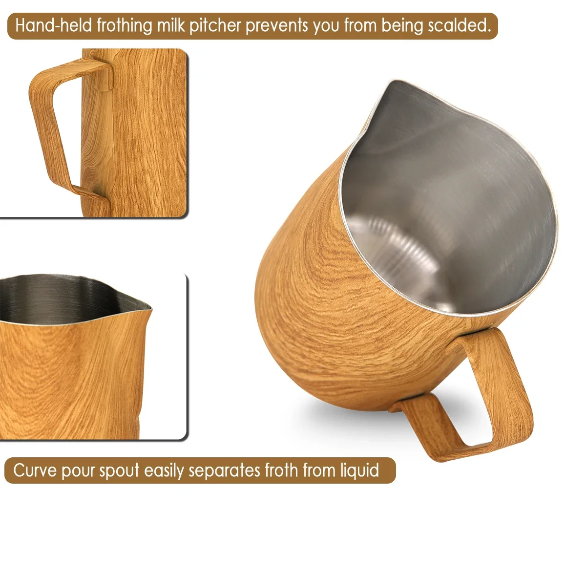 Кувшин для вспенивания молока из нержавеющей стали 304 300 мл 600