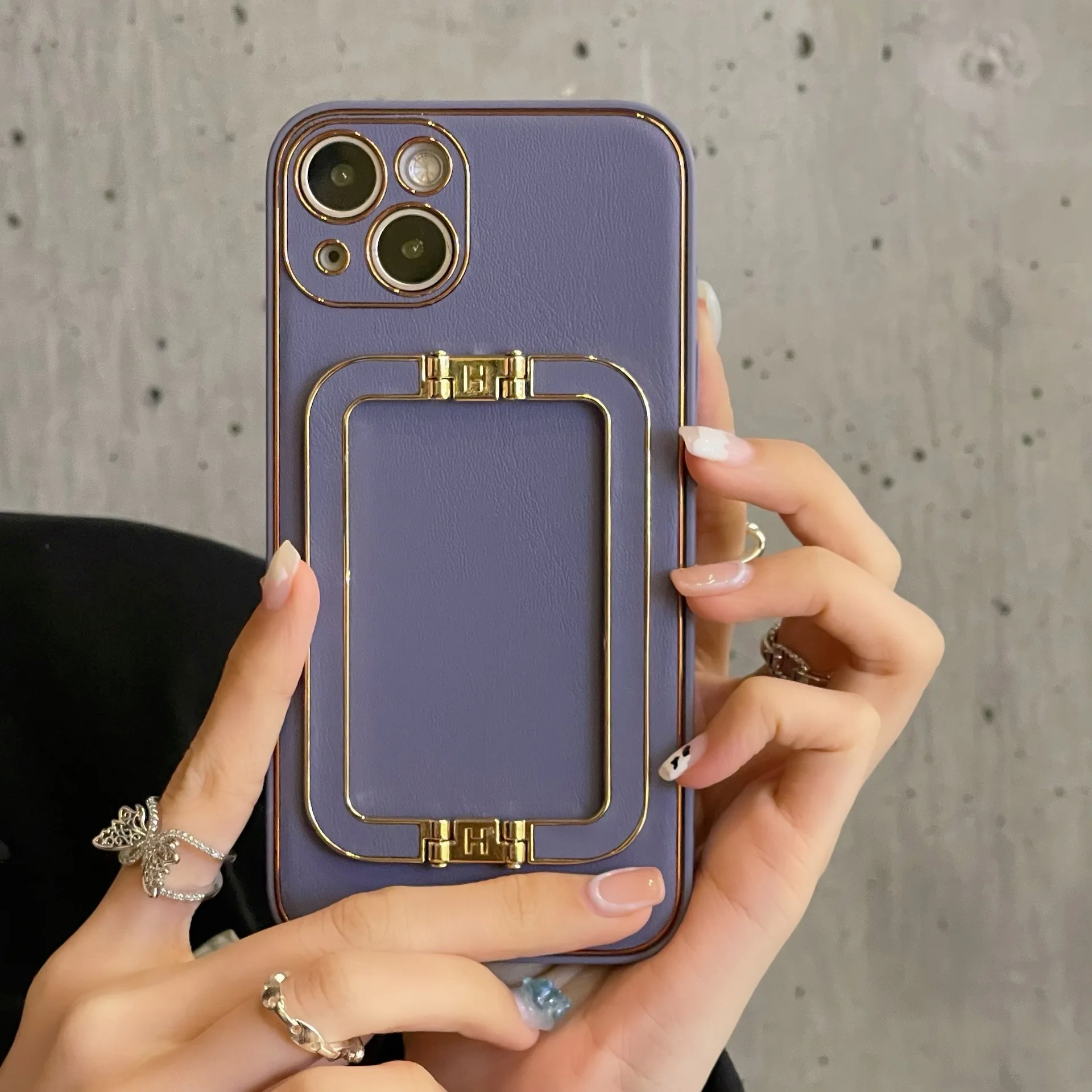 

Luxury Leather Phone Cover for iPhone 14 13 12 11 Mini Plus Pro Max Funda with Holder Girl Case for iPhone 7 8 Plus XR XS XSMAX