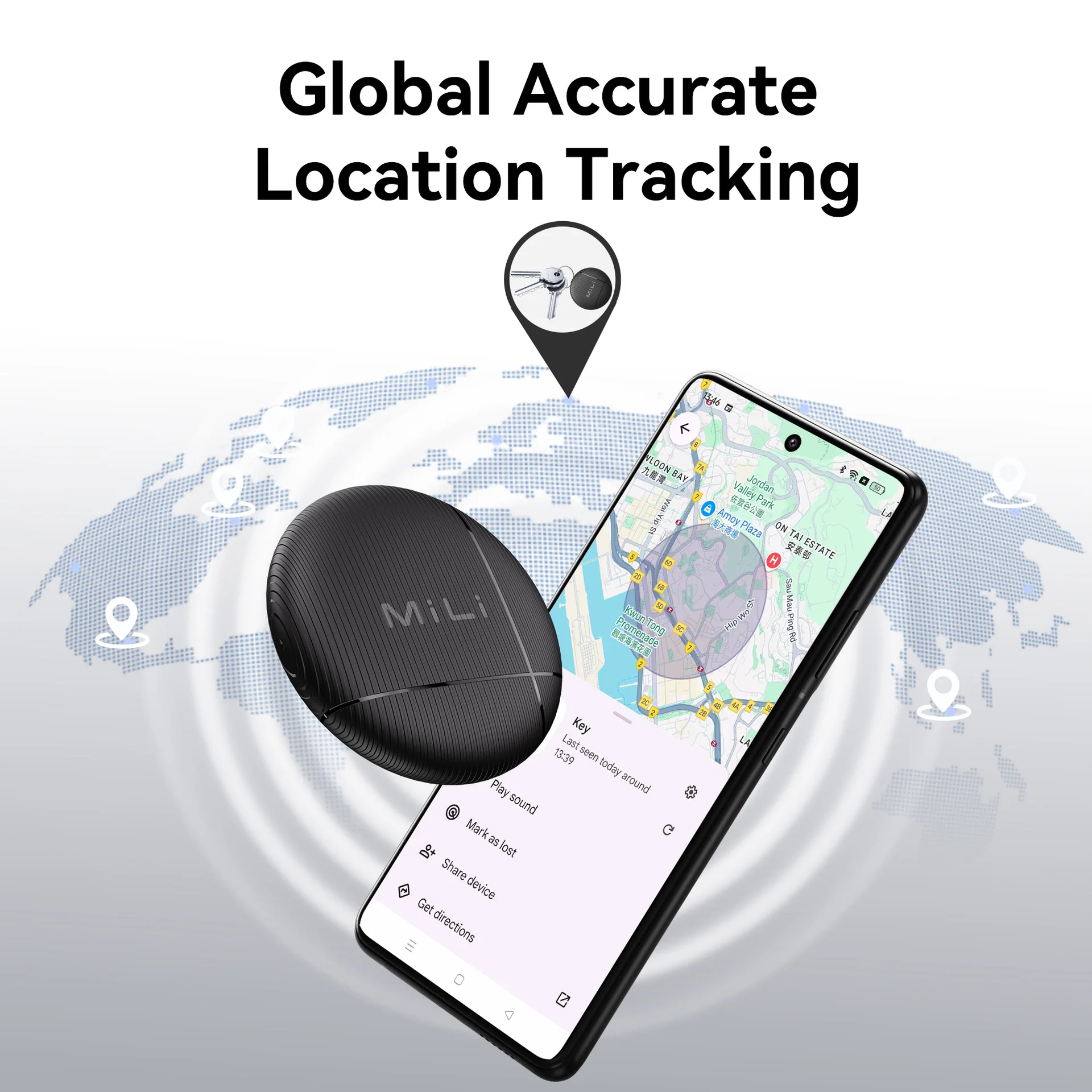 Устройство для отслеживания MiLi Tracker, совместимое с Google Find My, Bluetooth-локатор iTag, устройство против потери вещей, умный Bluetooth-трекер для Android. (art.: 3920d995bbb36) - 3920d995bbb36