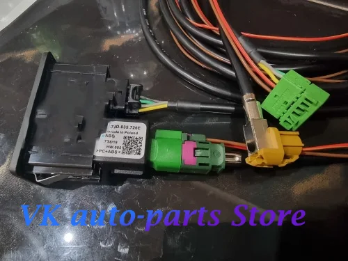 5Q0 035 726 E для VW Golf 7 MK7 VII CarPlay Media USB AUX переключатель MIB2 MDI AMI адаптер штепсельная вилка