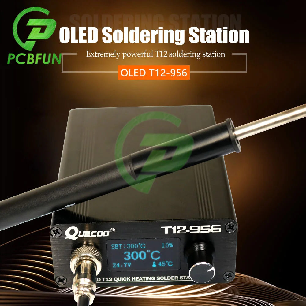 Электронный паяльник T12-956 паяльная цифровая станция OLED 1 3 дюйма с черной ручкой M8