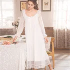 Сетчатая винтажная Пижама, Сексуальная кружевная ночная рубашка, летняя модная Пижама, винтажная пижама в стиле принцессы, ночная сорочка из модала, одежда для отдыха