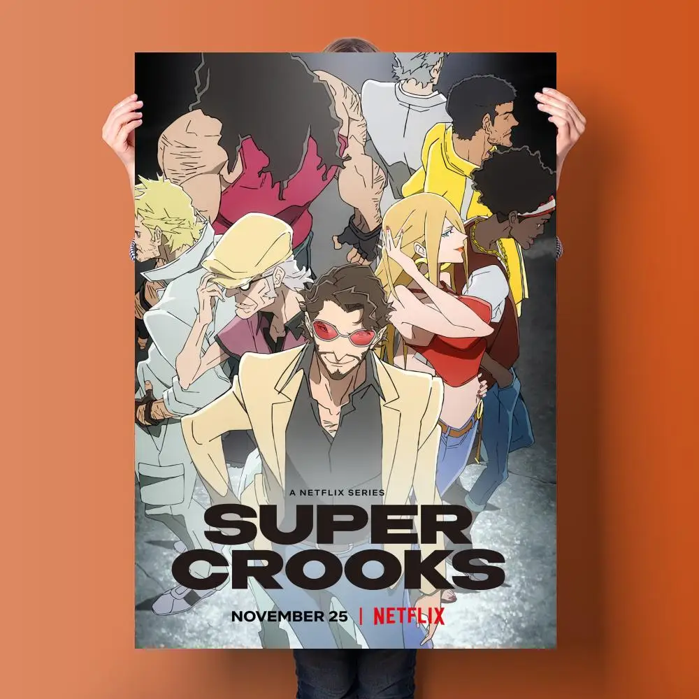 Супер кривые экшн-Аниме Netflix ТВ-шоу холст художественный плакат и Настенная