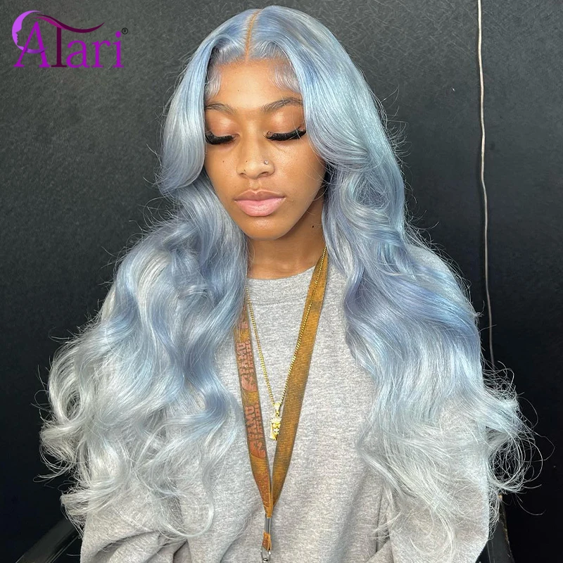 613 цветные синие Омбре 13x 6 кружевные передние волнистые человеческие волосы