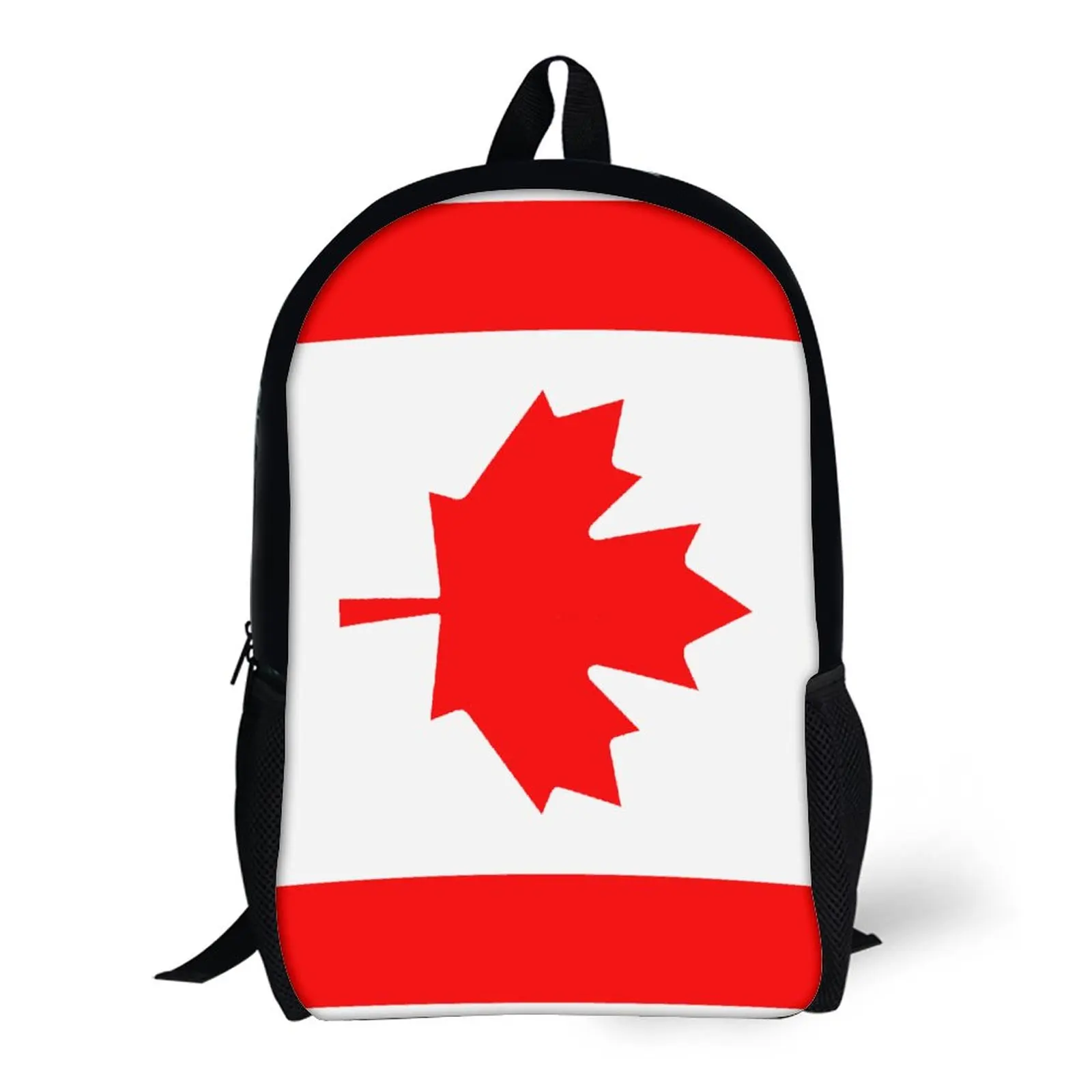 

Canada Flag Lasting Comfortable Field Pack17 Inch Shoulder Backpack Vintage Summer Camps Creative