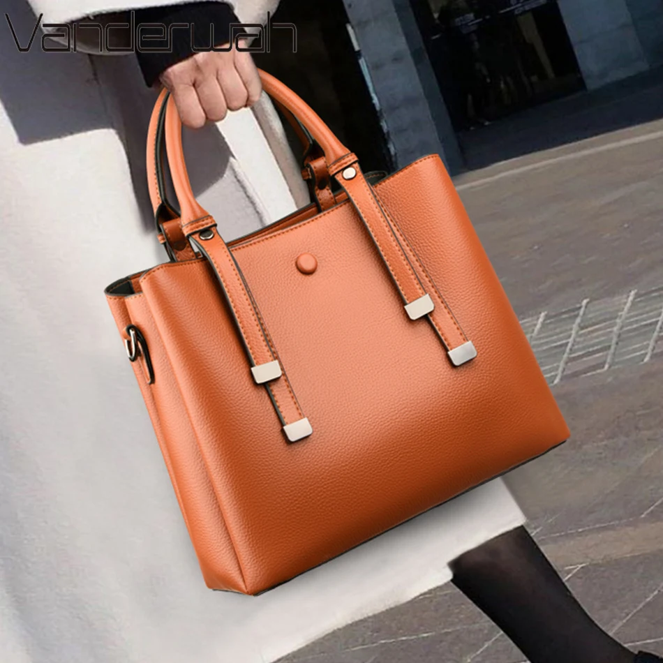 

3 Layers High Quality Women's Leather Handbag Purse Female Shoulder Crossbody Sac Luxury Designer Large Capacity Messenger Bolsa