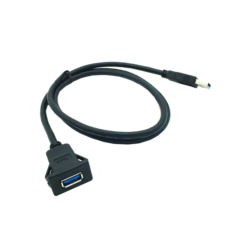 

USB 3.0 Male To Female AUX Flush Panel Mount Extension Cable For Car Truck Boat Motorcycle Dashboard