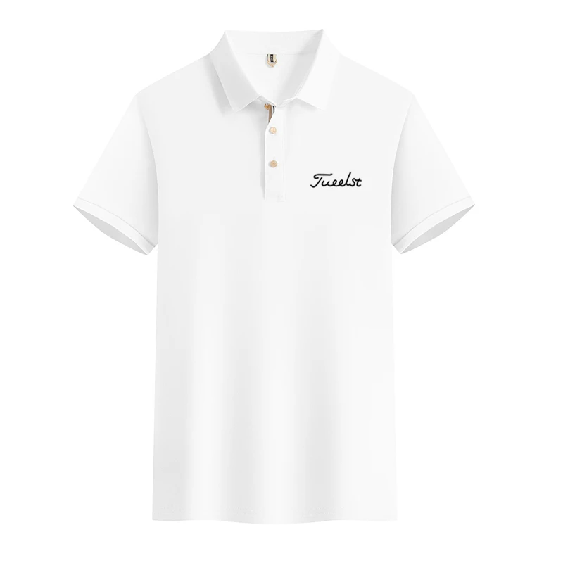 

Summer Korea Golf New Men's Polo Shirts High Quality Leisure Breathable Polo Shirt Short Sleeve Tops Cotton Man Polos T-Shirt