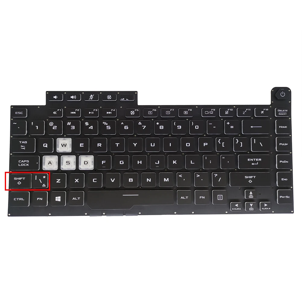 US UI Japanese RGB Backlit Keyboard for Asus ROG G531 G531GT GL531 G512 Strix 3 PLUS 0KNR0-4613US00 Colorful Laptop Keyboards