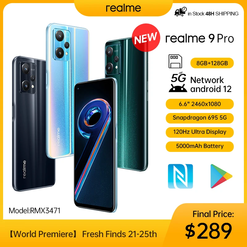 Смартфон realme мировая премьера 8 Гб ОЗУ 128 ПЗУ Дебютная цена Qualcomm Snapdragon 695 смартфон