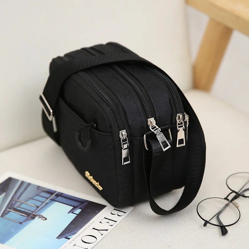 Нейлоновые женские многослойные сумки через плечо большой вместимости женская